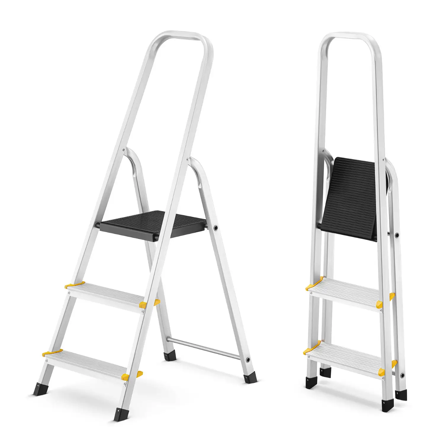 Drabina aluminiowa domowa jednostronna schodki do domu HIGHER 3 stopnie 125 kg