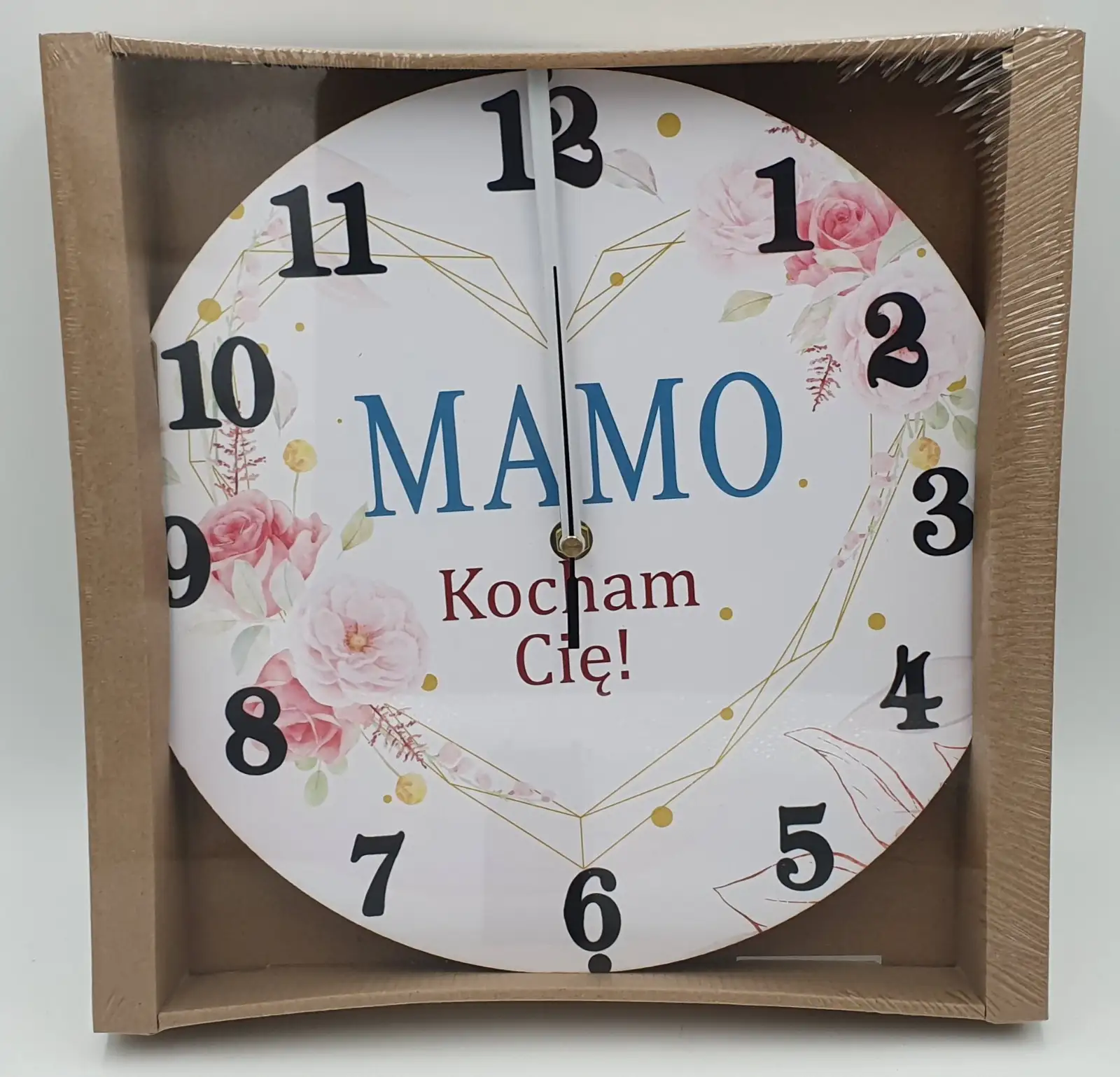zegar ścienny 30 cm Mamo Kocham Cię