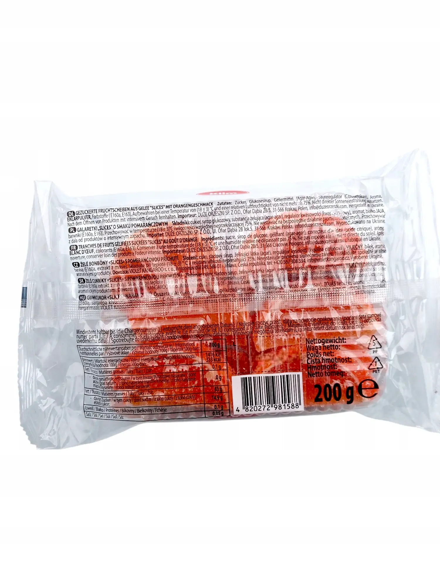 Galaretki Slices KLIM 200g Pomaranczowe — 4