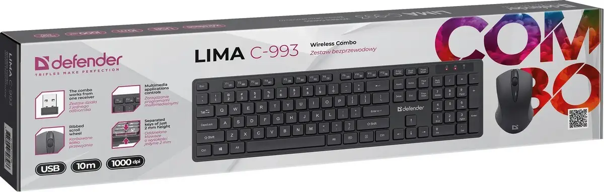 KLAWIATURA DEFENDER LIMA C-993 RF (klawiatura+mysz) — 3
