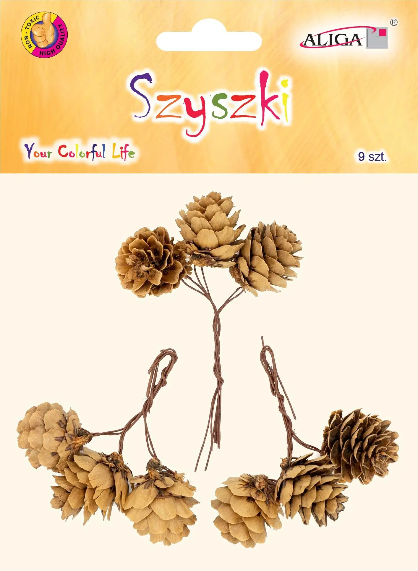 szyszki na druciku  9szt. | SZYSZ-70