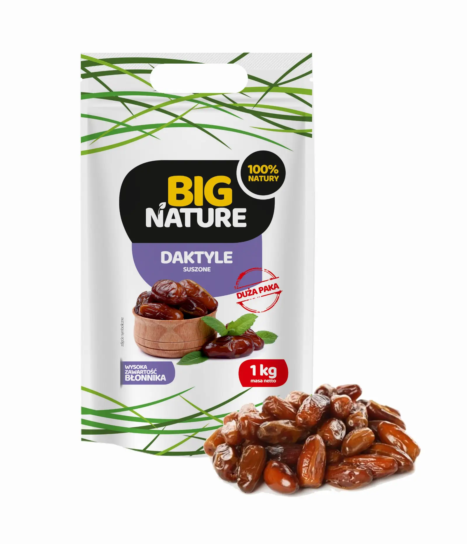 Daktyle suszone 1kg Duża Paka - BIG NATURE