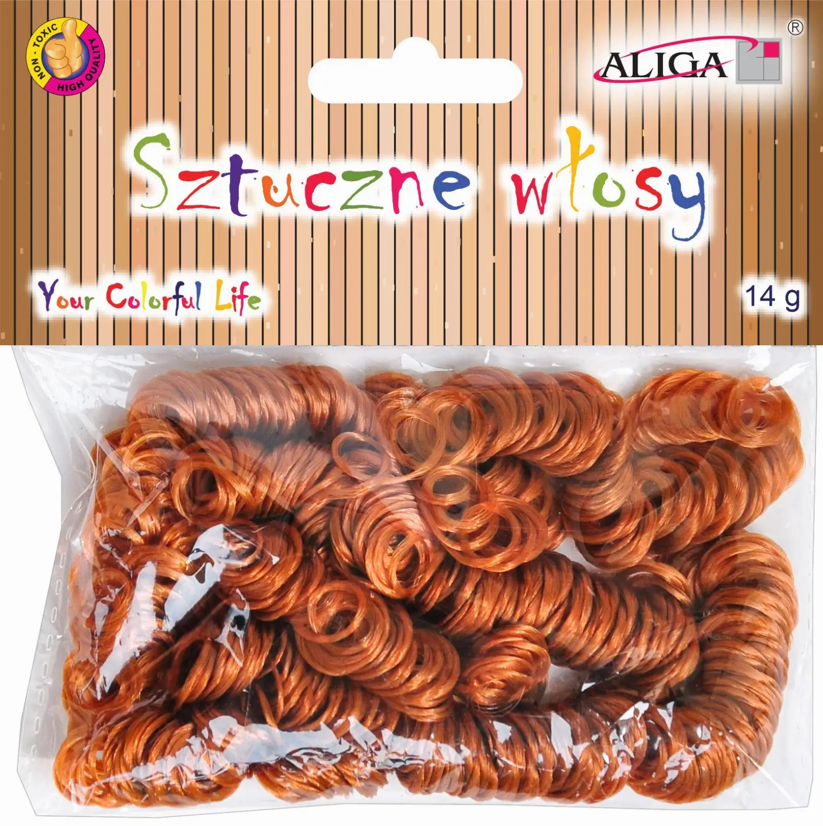 sztuczne włosy 14g BRĄZOWE | WLO-7721