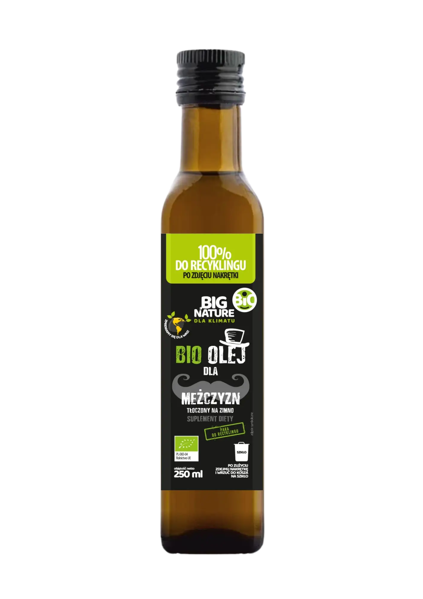Olej DLA MĘŻCZYZN bio tłoczony na zimno 250ml - BIG NATURE