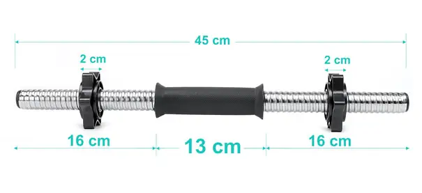 Gryf krótki 45cm / 25mm gwintowany — 2
