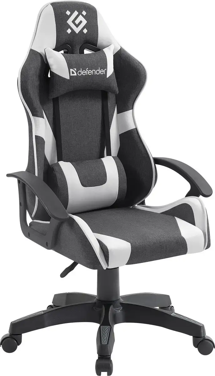 FOTEL DEFENDER IBIS BIAŁO-CZARNY GAMING — 12
