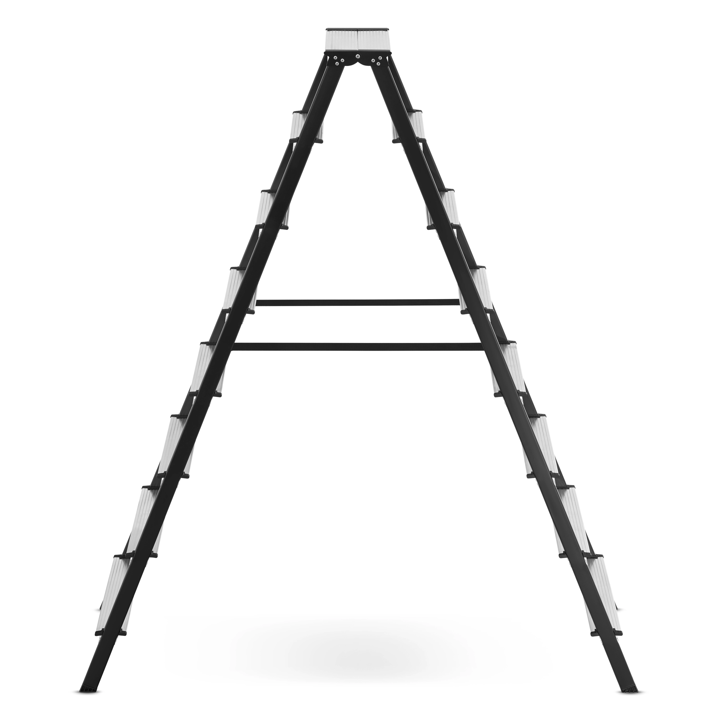Drabina drabinka domowa 2x8 dwustronna składana MOCNA 150 kg HIGHER schodki — 3