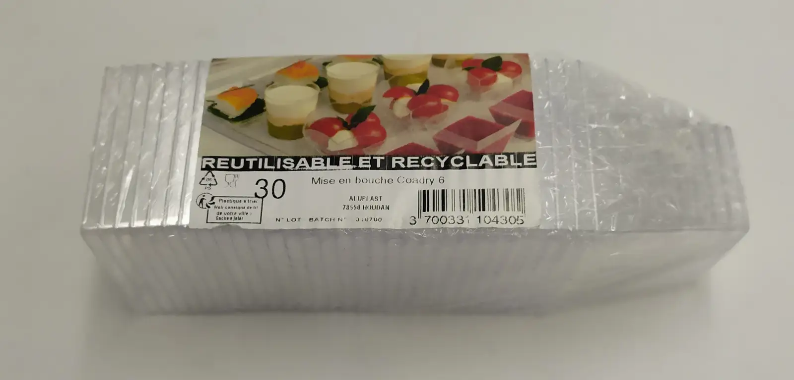 pojemniki plastikowe 30szt. na przekąski 60ml | 33-32