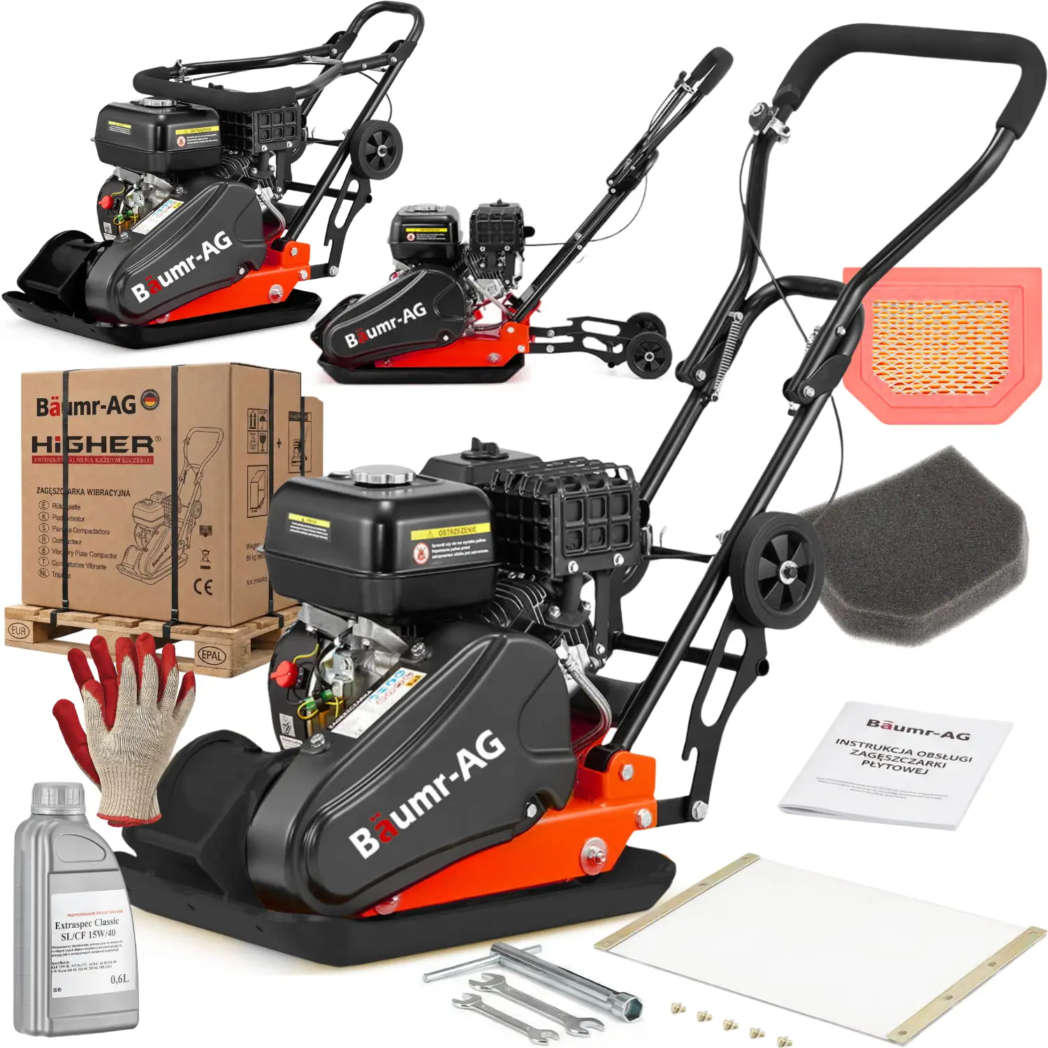 Zagęszczarka gruntu ubijak BAUMR-AG 90 kg silnik BRIGGS & STRATTON GRATISY