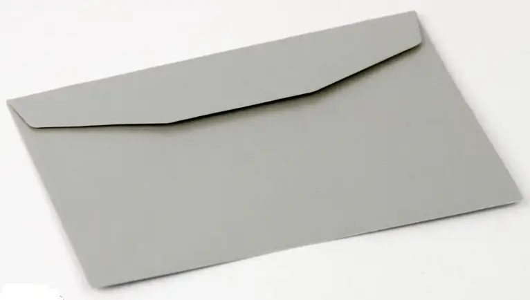 Koperty metalizowane srebrne 165 x 115 mm  - 50szt
