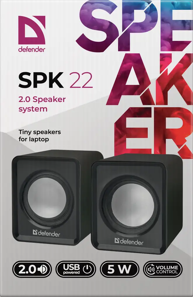 GŁOŚNIKI DEFENDER SPK-22 5W 2.0 USB — 2