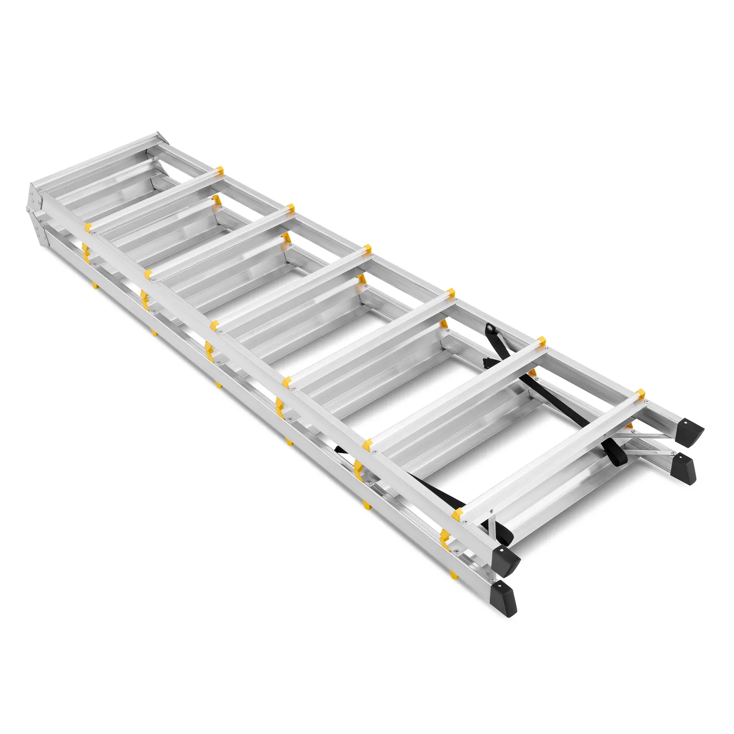 Drabina aluminiowa domowa dwustronna składana HIGHER 2x7 stopni taboret podnóżek schodek — 6