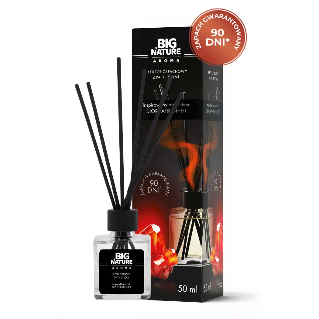 Dyfuzor Zapachowy z Patyczkami - Inspirowany Zapachem DIOR FAHRENHEIT 50ml