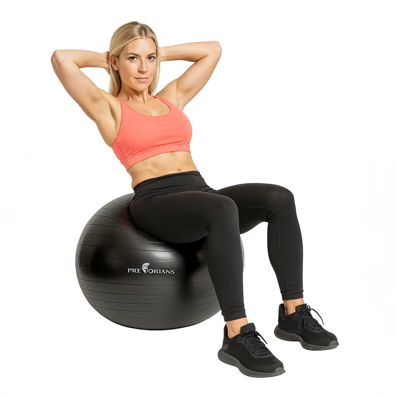 Piłka gimnastyczna anti burst 65 cm czarna Pretorians z pompką — 5