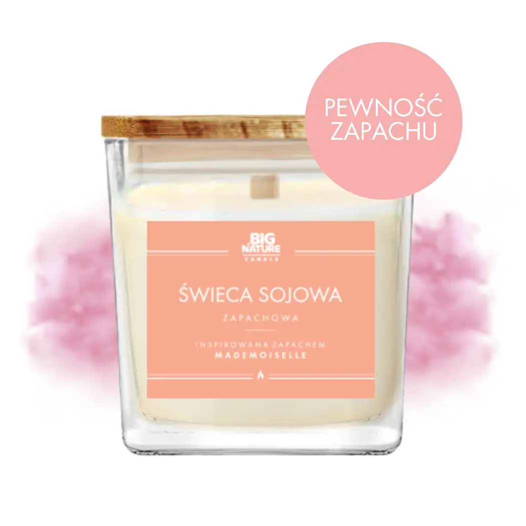 Świeca sojowa zap. insp. MADEMOISELLE 450g - BIG NATURE CANDLE