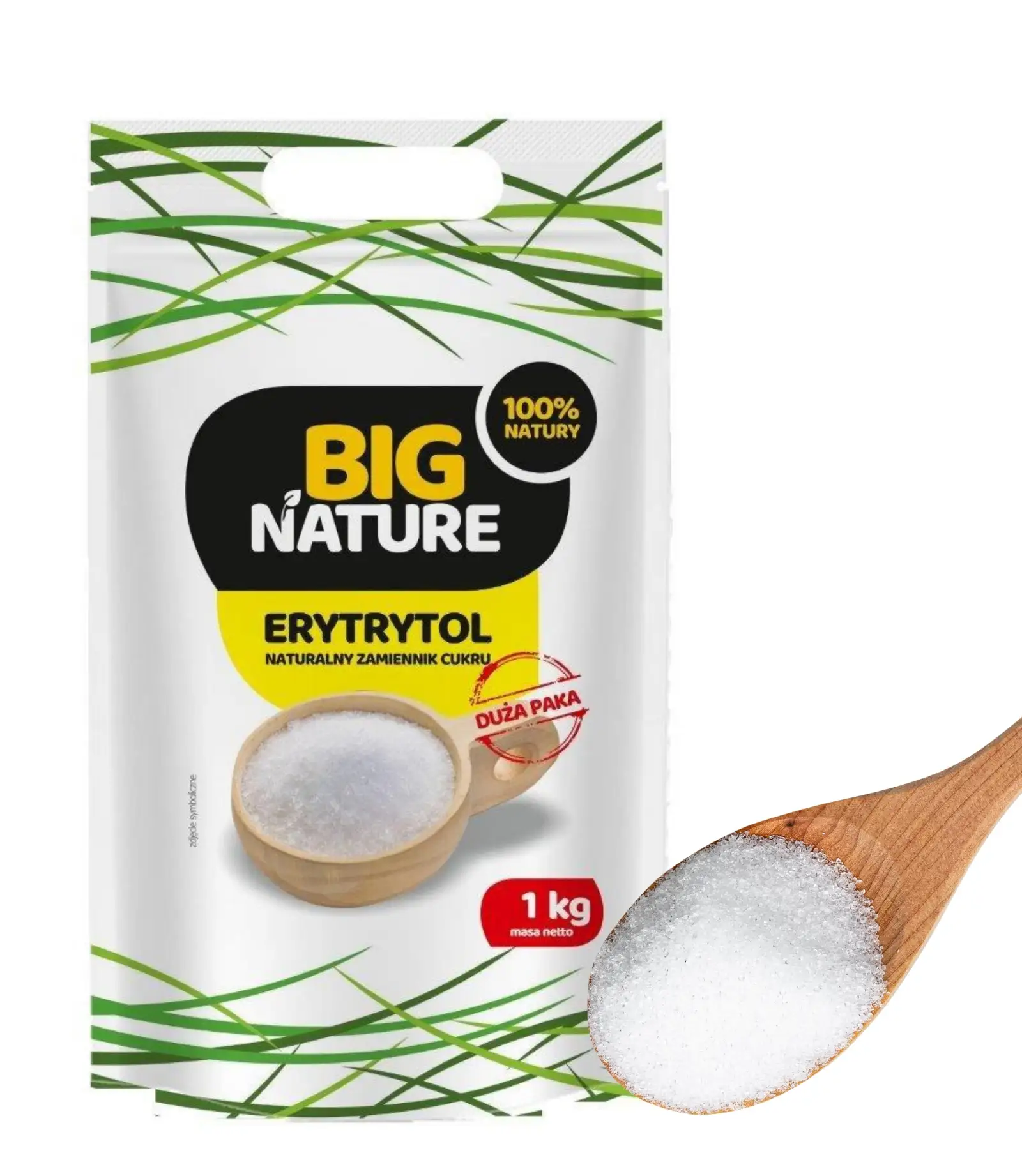 Erytrytol 1kg Duża Paka - BIG NATURE