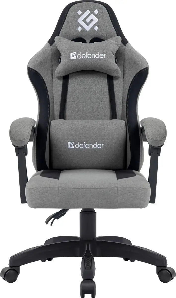 FOTEL DEFENDER LUMEN SZARO-CZARNY GAMING — 2
