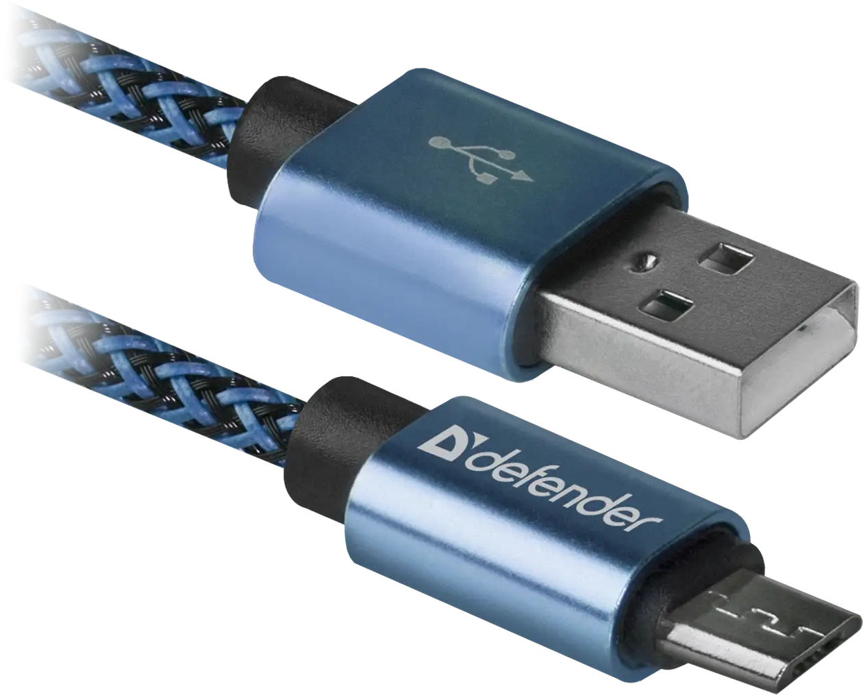KABEL DEFENDER USB AM-MICRO BM 1.0m 2.1A NIEBIESKI