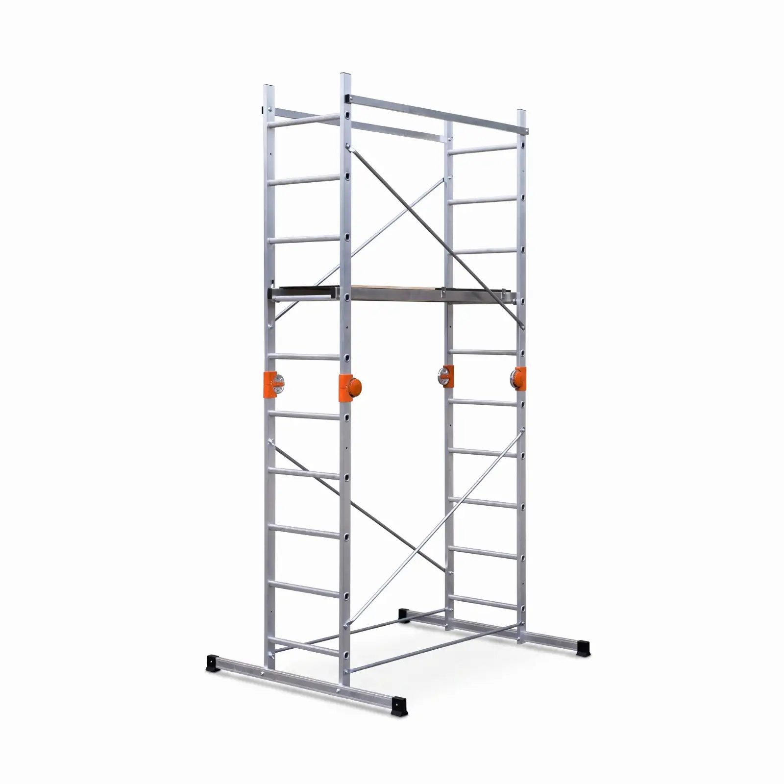 Rusztowanie aluminiowe przegubowe jezdne przejezdne 4w1 GIERRE Easy 200 G-FA200EY 3,8 m modułowe — 2