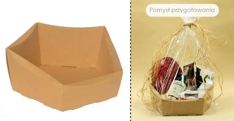 kosz 10szt.  prezentowy ECO duży 29x29 cm Szary