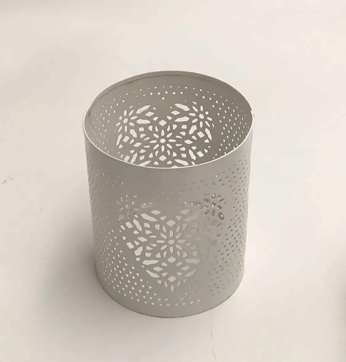 świecznik metalowy biały | ISM-1512