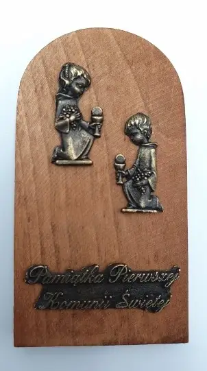 obrazek Pamiątka  I Komunii Świętej 10 x 5,6 cm