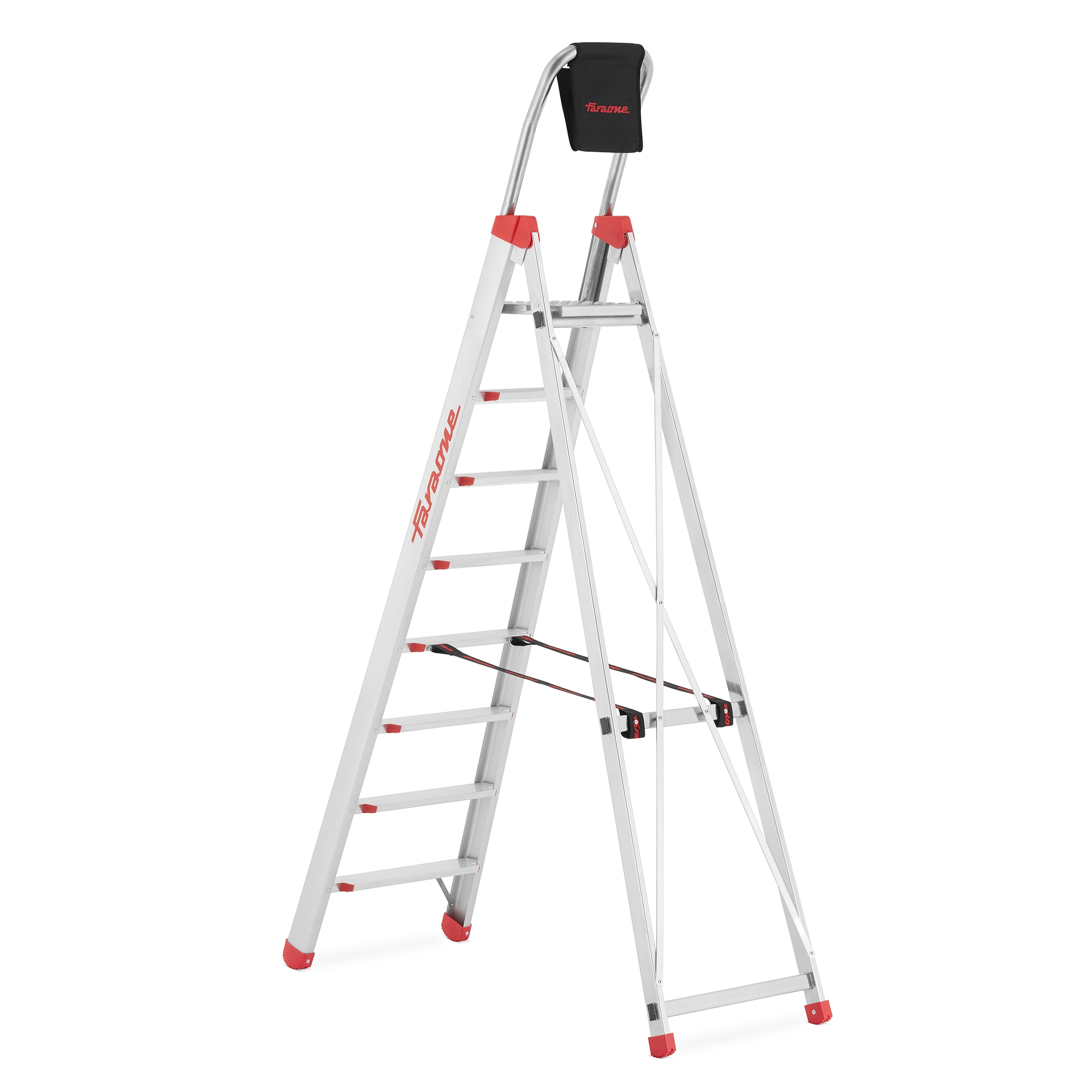Drabina magazynowa wolnostojąca 8 stopniowa FARAONE DOMUS 8 - 3,75 m — 4