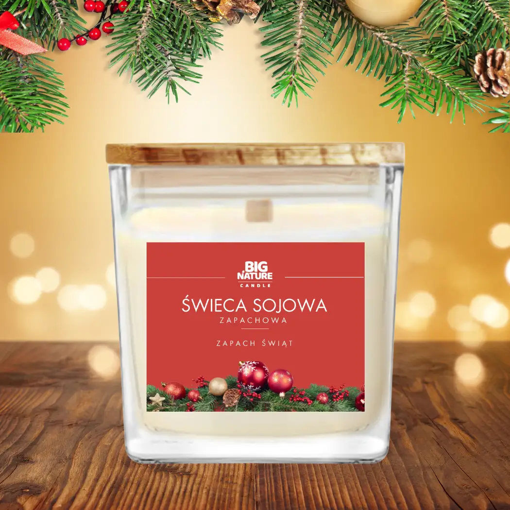 Świeca sojowa ZAPACH ŚWIĄT 450g - BIG NATURE CANDLE — 2