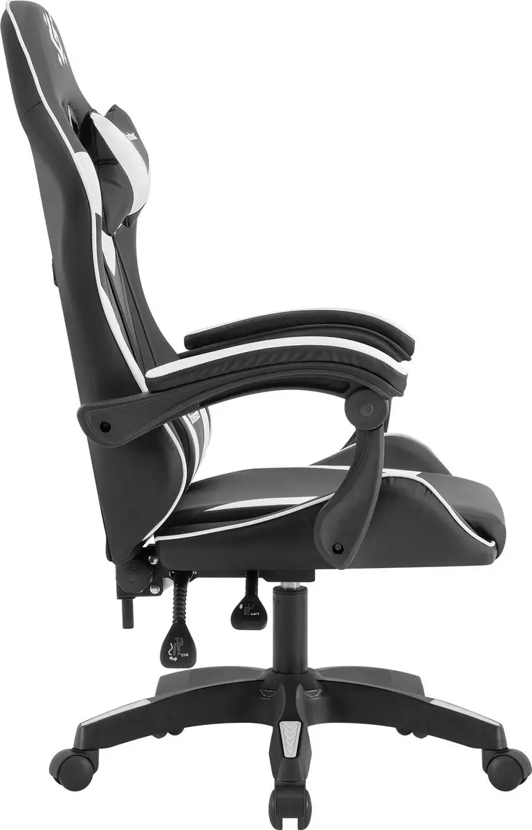 FOTEL DEFENDER URANA BIAŁO-CZARNY GAMING — 17