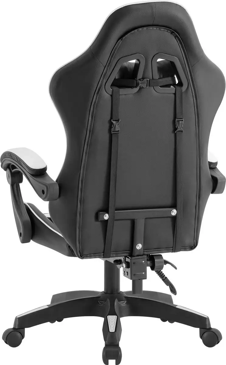 FOTEL DEFENDER URANA BIAŁO-CZARNY GAMING — 20