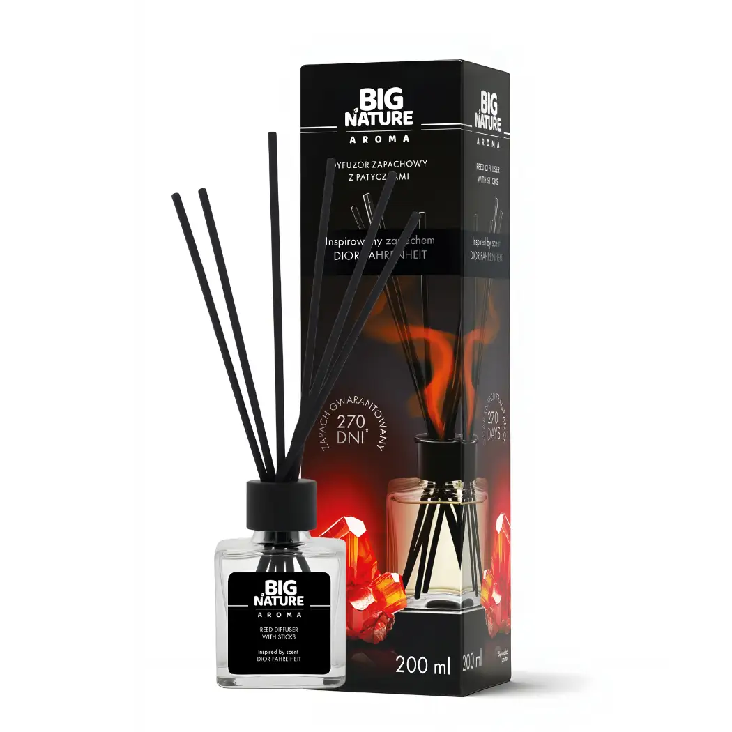 Dyfuzor Zapachowy z Patyczkami - Inspirowany Zapachem DIOR FAHRENHEIT 200ml — 4