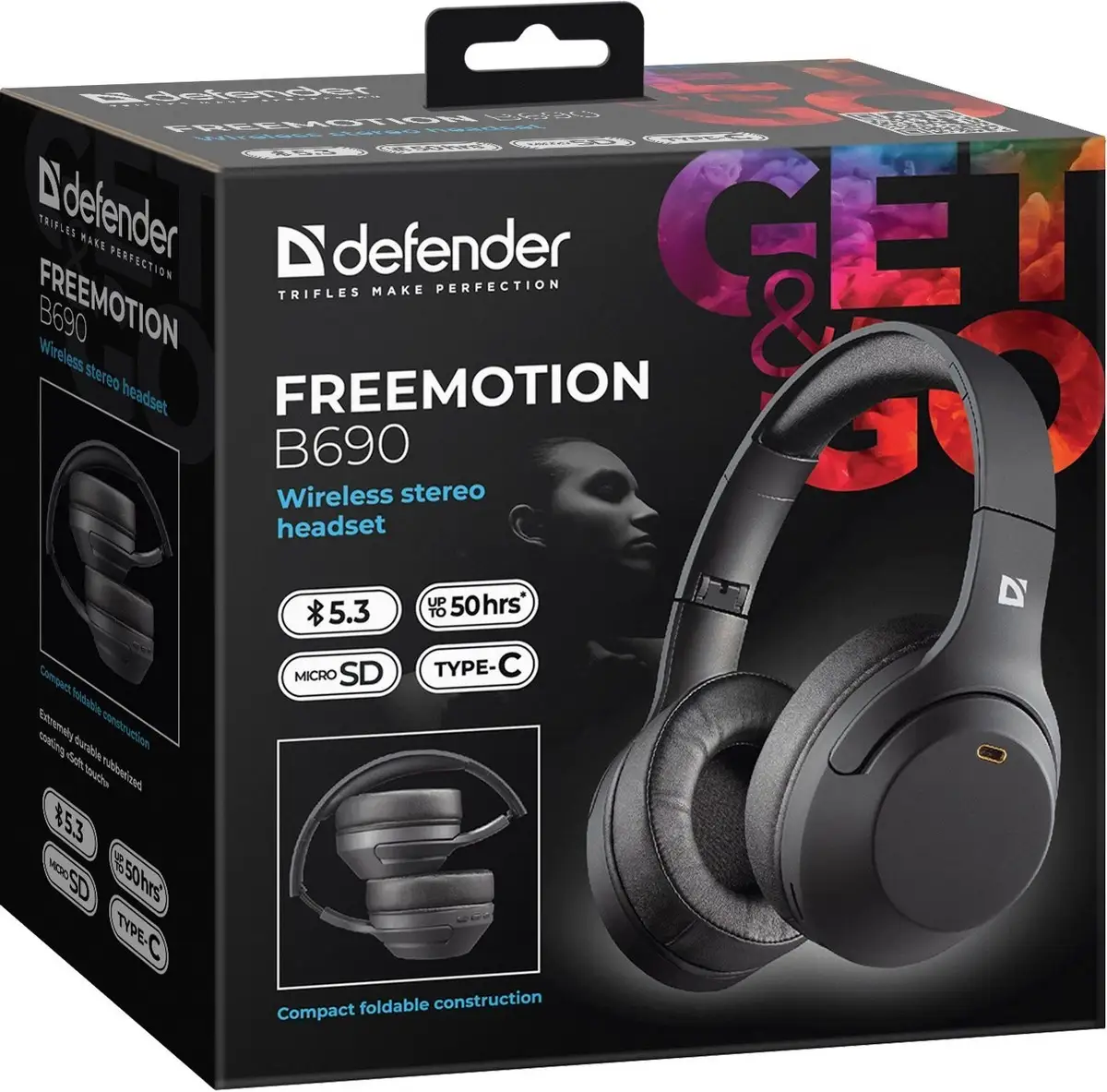 SŁUCHAWKI DEFENDER BLUETOOTH FREEMOTION B690 CZARNE — 10
