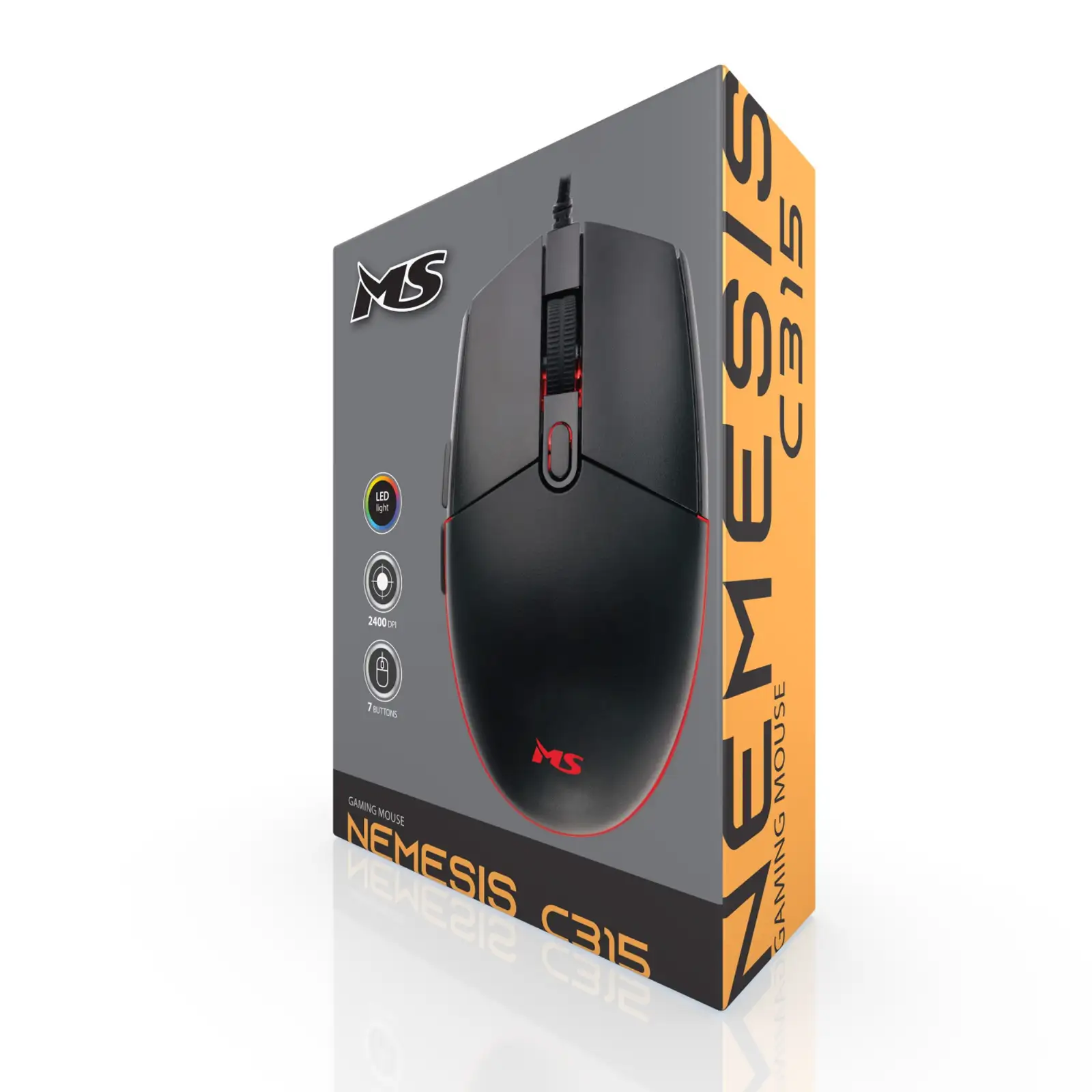 MYSZ MS NEMESIS C315 3200DPI 8P LED GAMING — 5