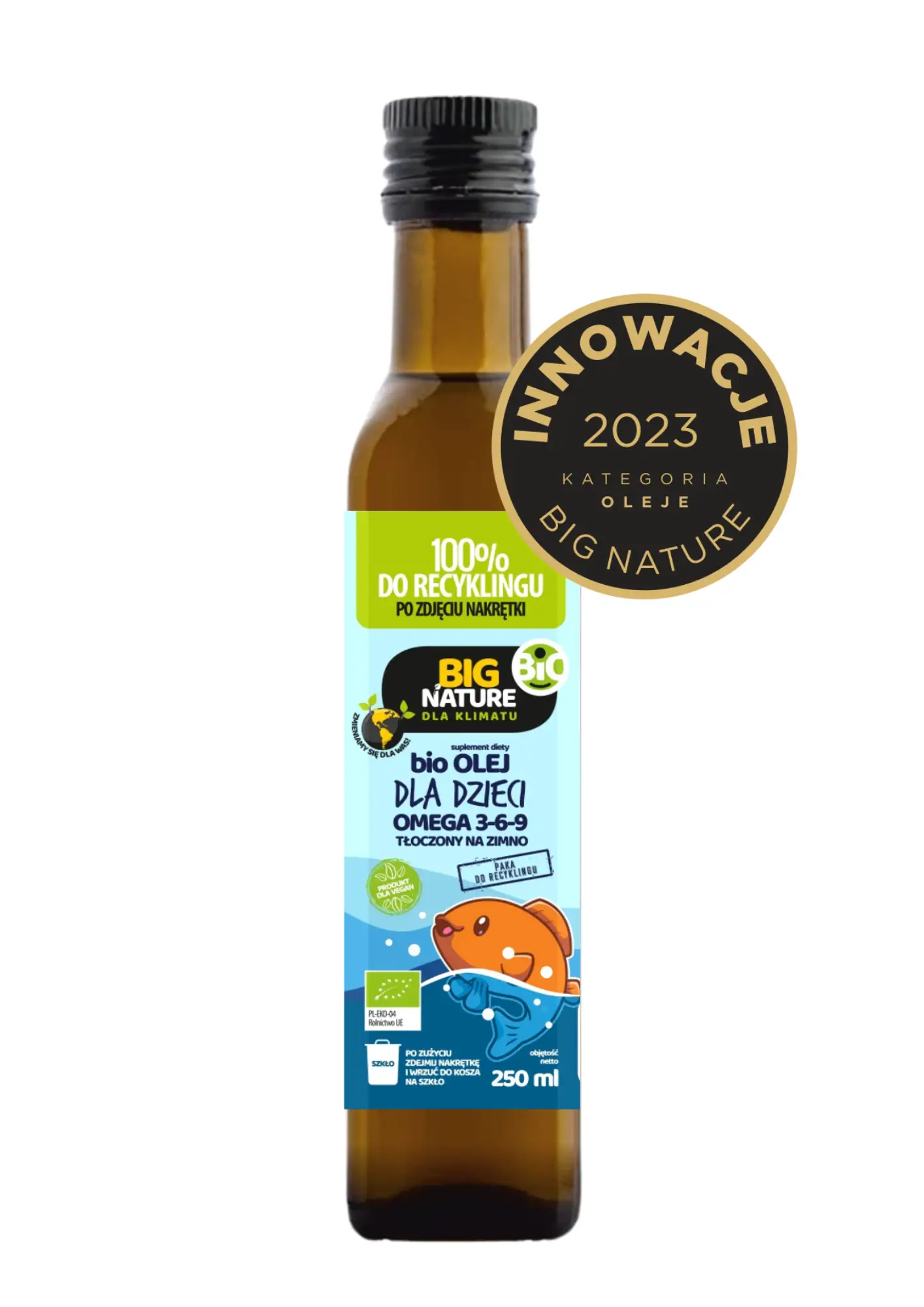Olej DLA DZIECI Omega 369 BIO tłocz.na zimno 250ml - BIG NATURE — 2