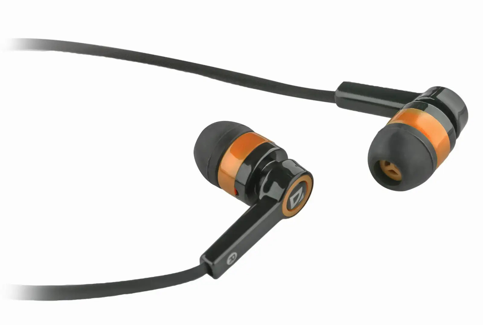 SŁUCHAWKI DEFENDER DOUSZNE z mikrofonem PULSE 420 CZARNO-POMARAŃCZOWE 4-PIN — 2