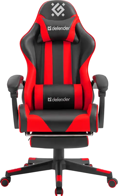 FOTEL DEFENDER ROCK CZERWONO-CZARNY — 2