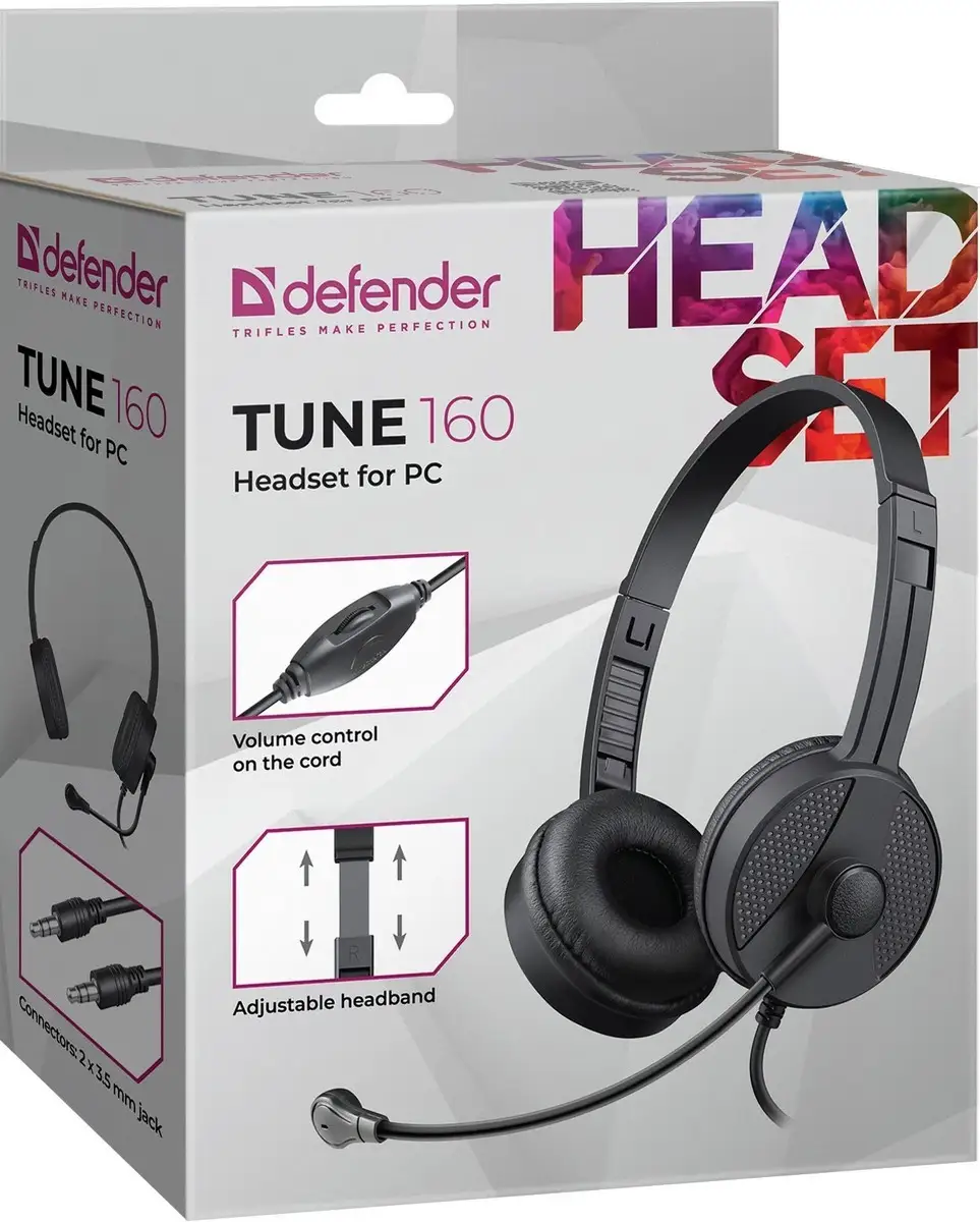SŁUCHAWKI DEFENDER Z MIKR TUNE 160 CZARNE — 19