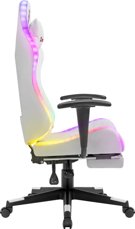FOTEL DEFENDER WATCHER BIAŁY RGB GAMING — 11