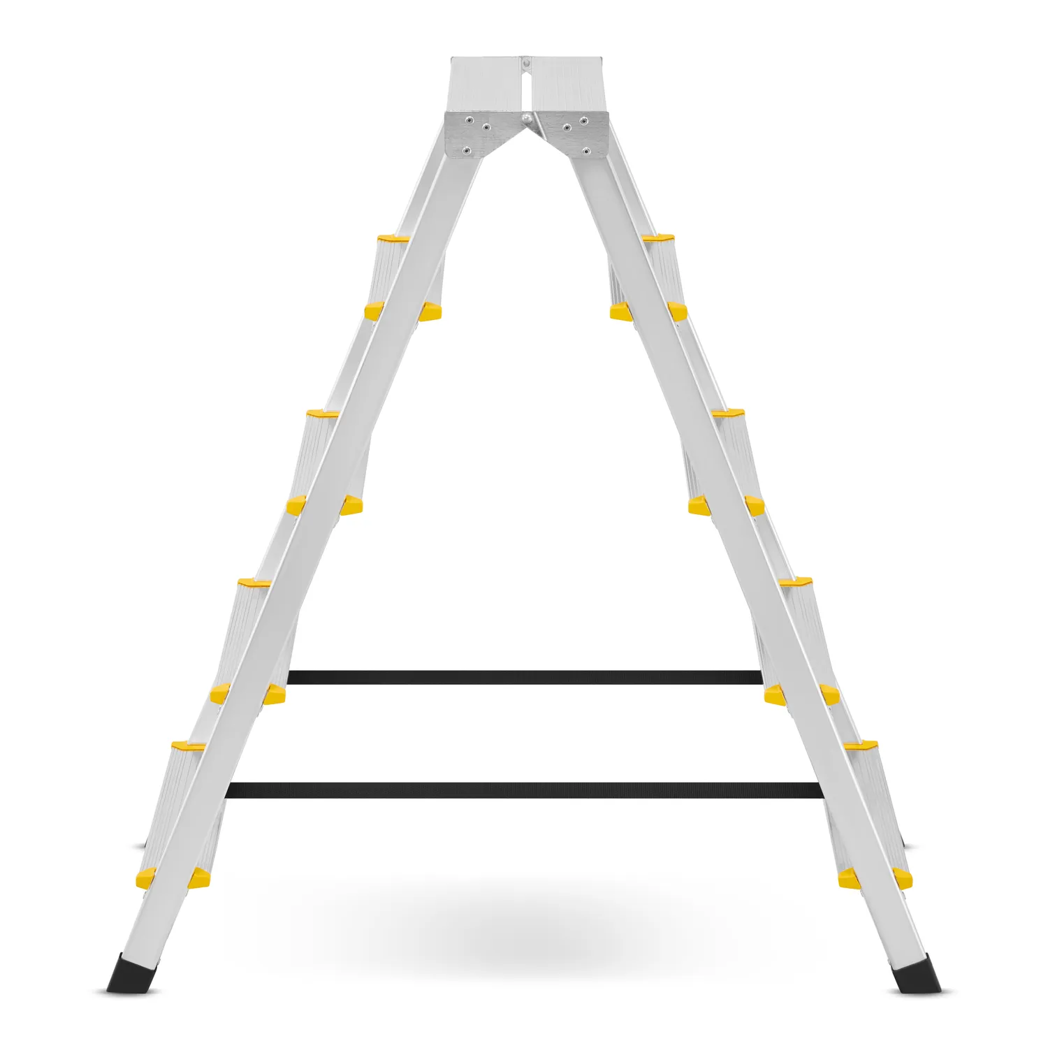 Drabina aluminiowa domowa dwustronna składana HIGHER 2x5 stopni taboret podnóżek schodek — 2