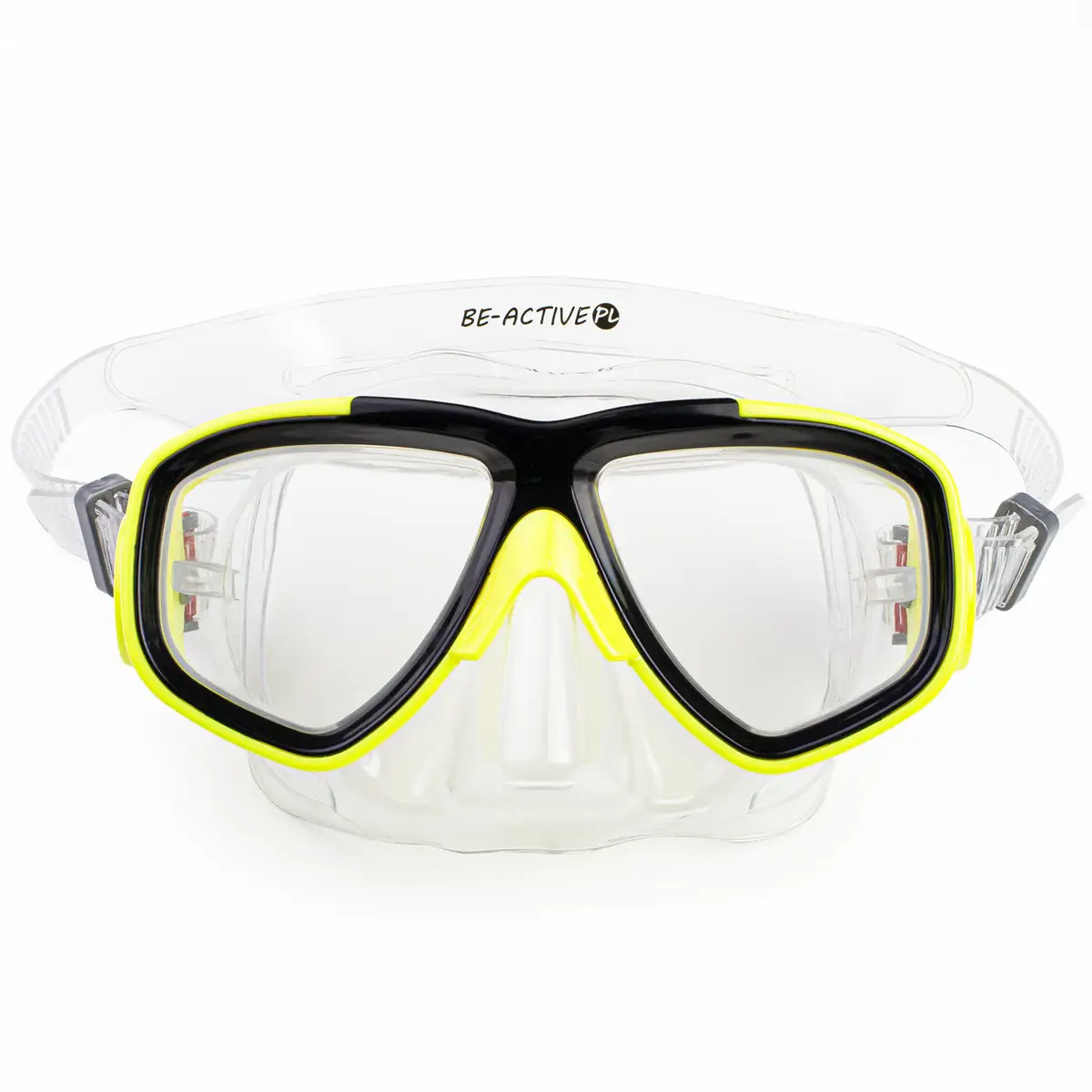 Okulary maska do nurkowania pływania snorkelingu żółte dla dzieci i młodzieży — 2