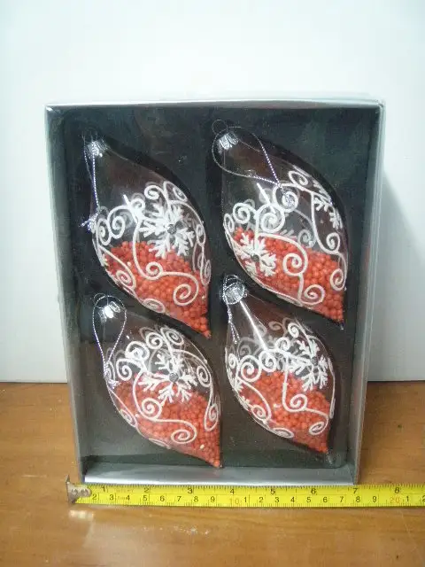 bombki szklane 4szt  sopel 3761
