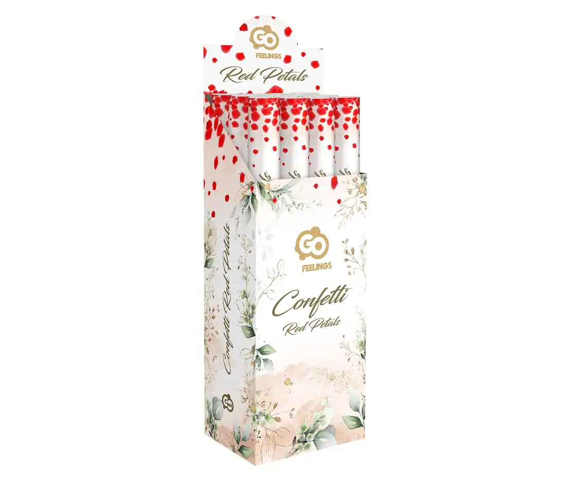 konfetti 60cm CZERWONE PŁATKI RÓŻ JC-KPPC60
