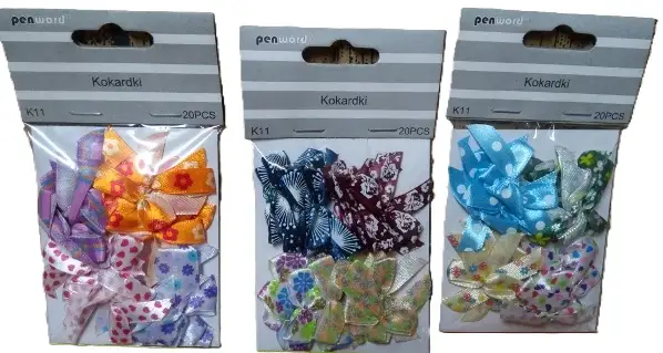 kokardki ozdobne 20szt mix K11