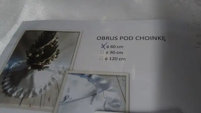 obrus 5szt falbanka pod choinkę FI-60