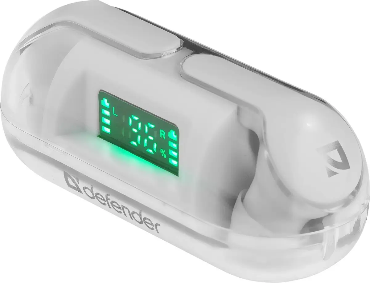 SŁUCHAWKI DEFENDER BLUETOOTH TWINS 916 BIAŁE — 5