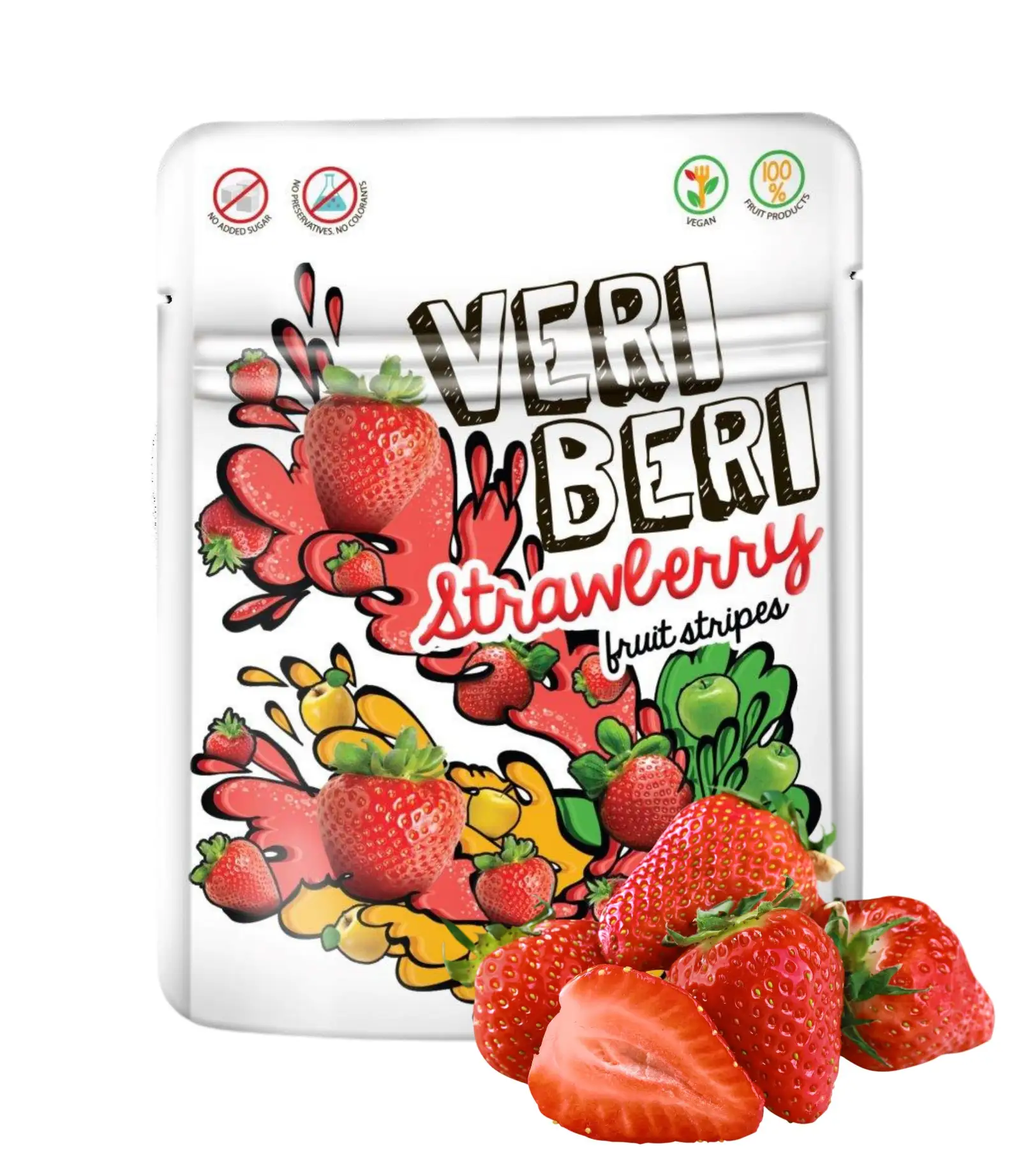 Bezglutenowe żelki truskawkowe VERI BERI 50g