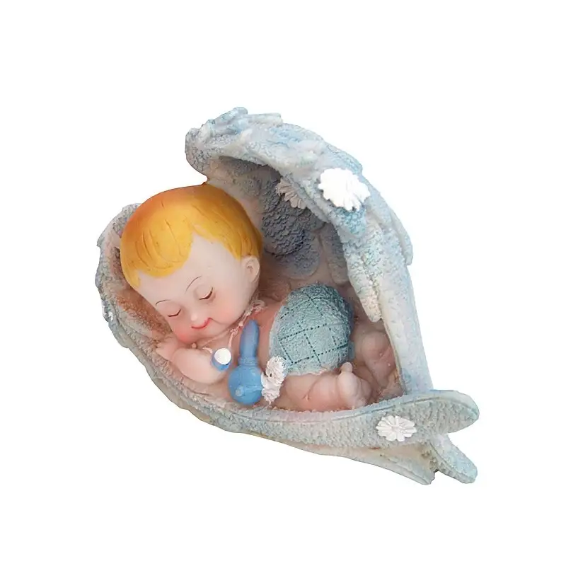Figurka chłopiec Aniołek, niebieski 6,5 cm