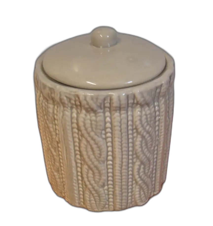 pojemnik ceramiczny  okrągły  sweterek — 2