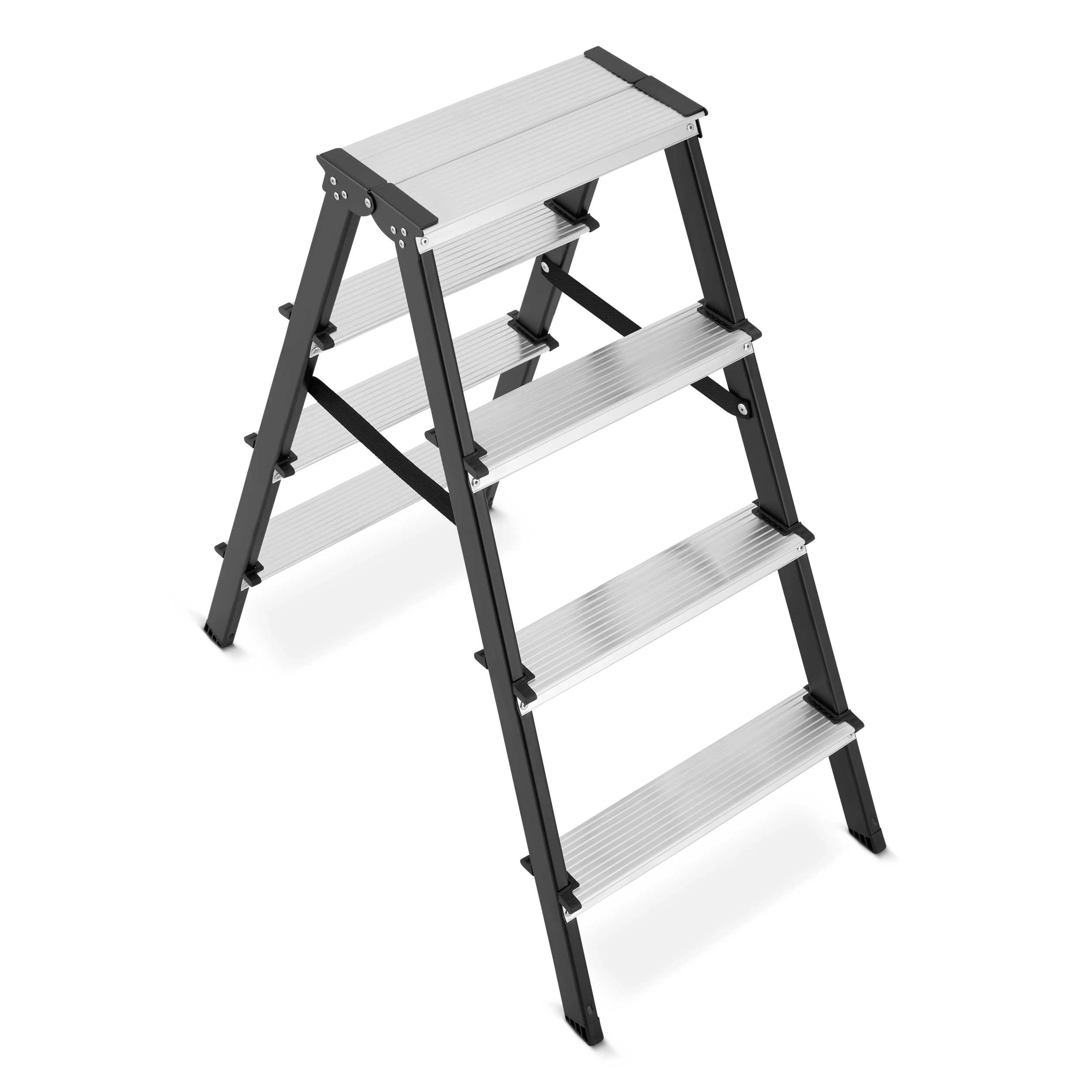 Drabina drabinka domowa 2x4 dwustronna składana MOCNA 150 kg HIGHER schodki — 6
