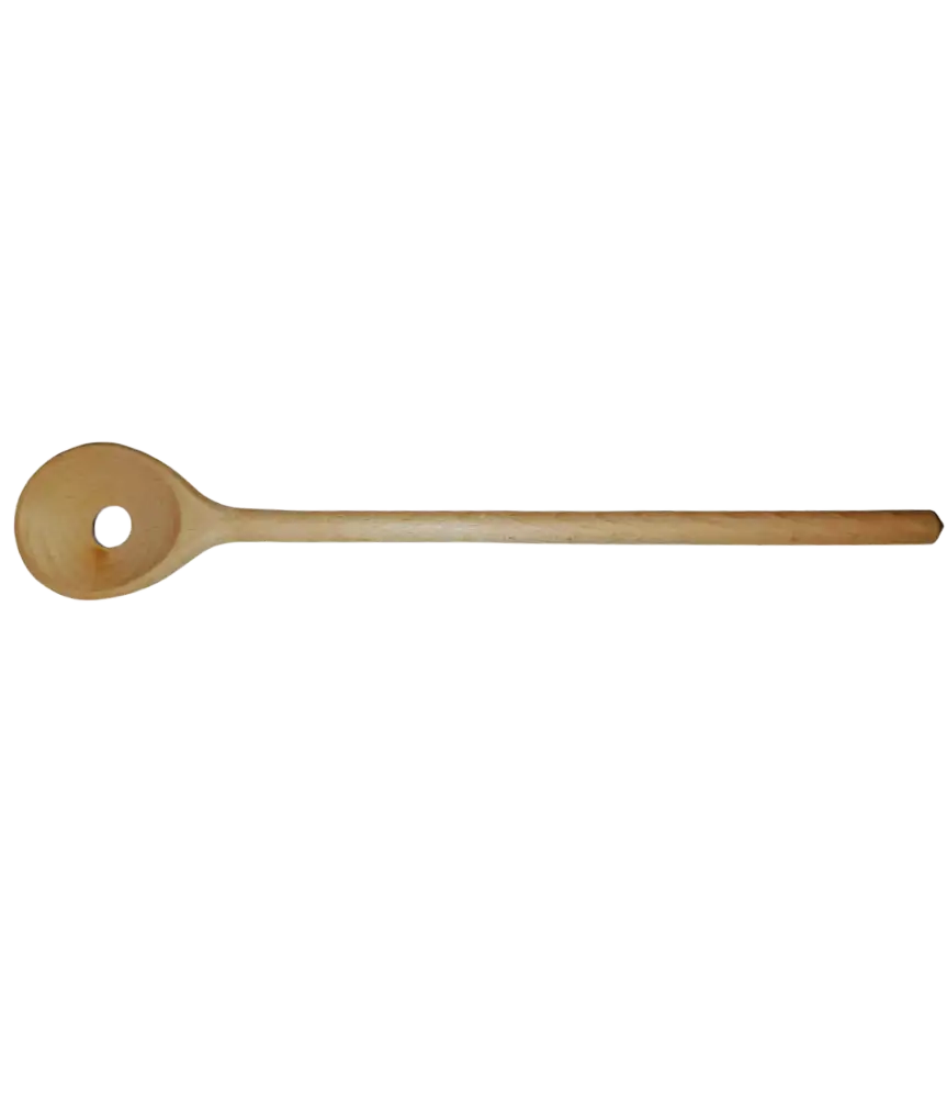 łyżka drewniana z dziurką 30cm L68 — 2